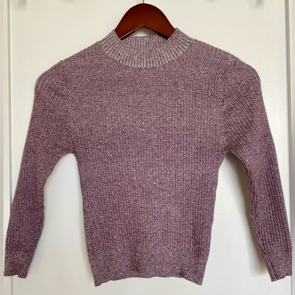 Purple Fitted Knit Sweater - Picture 3 of 3